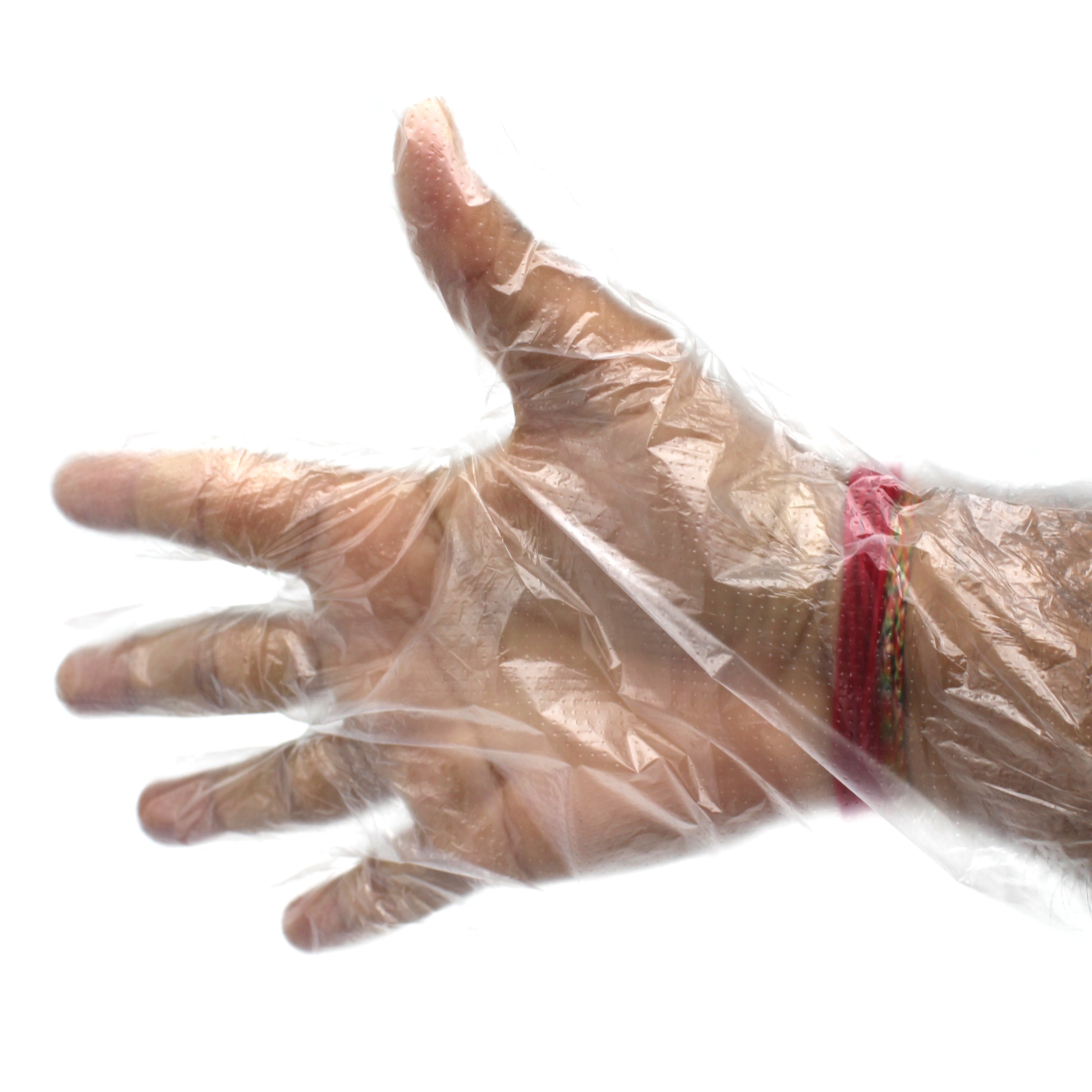 Plastic examination gloves 100 pcs